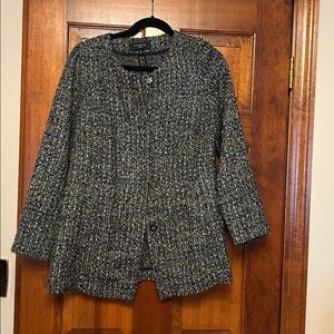 Talbots Blue and Black Tweed Jacket